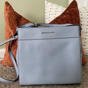 Michael Kors Jet Set Messenger Bag Baby Blue